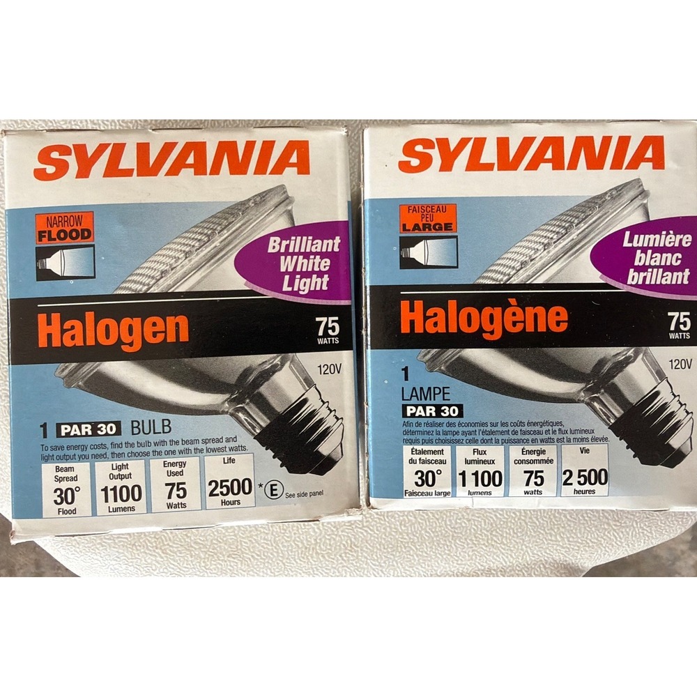 SYLVANIA 75PAR30/CAP/SPL/NFL25 Light Bulbs Lot of 2